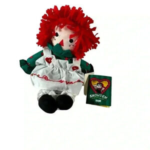 Vintage Raggedy Ann & Andy 1998 Snowden Christmas Edition  Plush Dolls Ornaments